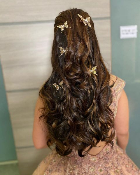 Neat Wedding Hairstyles For Long Hair Down Curls Thick Waves Funky Round  Faces
