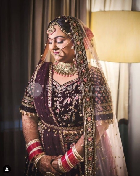Buy Velvet Wedding Designer Lehenga Choli Online : 157748 -